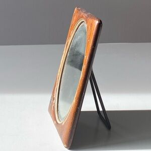 Antique Oval Beveled Shaving Mirror